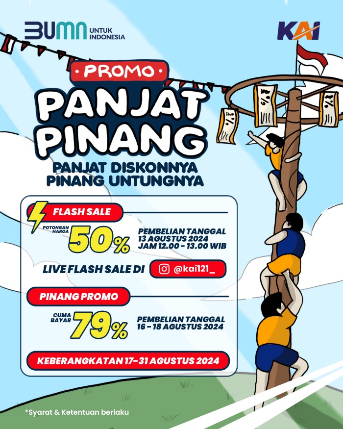 Peringati HUT ke-79 RI, KAI Hadirkan Promo “Panjat Pinang”