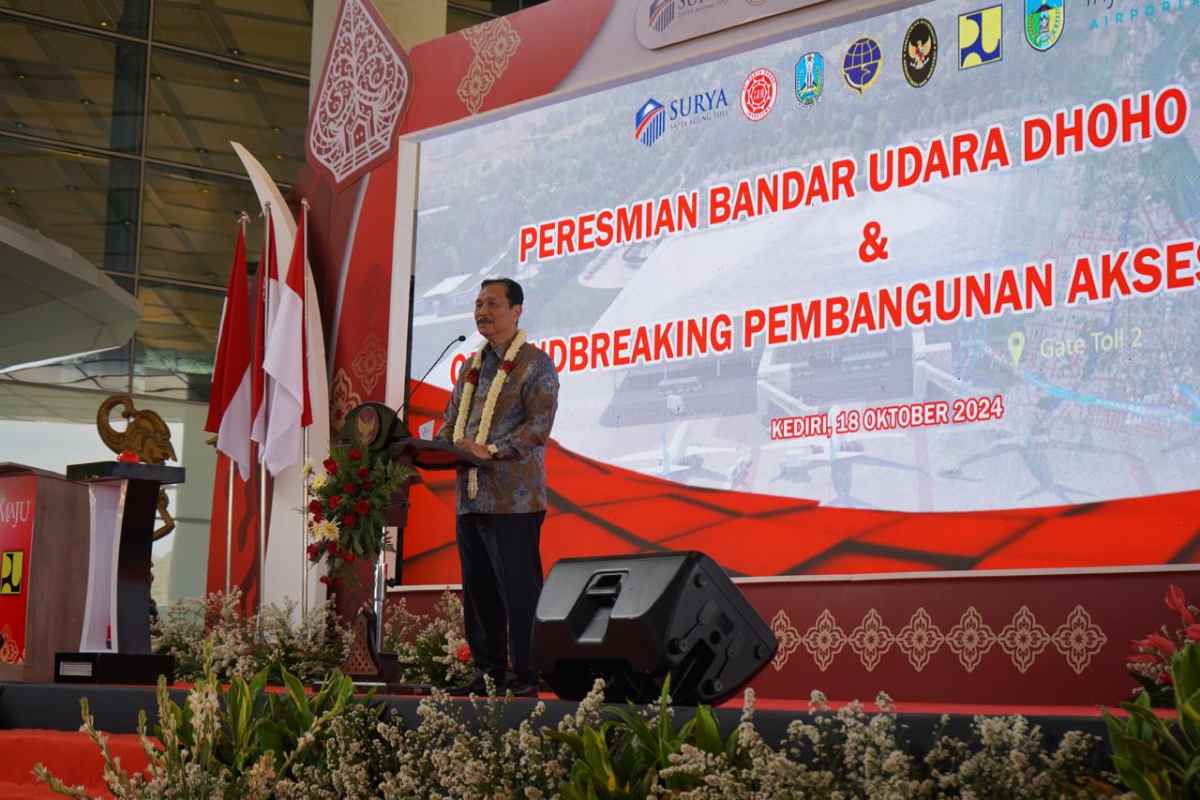 Menko Marves Resmikan Bandara Dhoho Kediri, InJourney Airports Dipercaya Jadi Operator