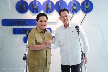 Gelar Pertemuan, Erick Thohir dan Aries Marsudiyanto Berkomitmen Membangun BUMN yang Sehat dan Efisien
