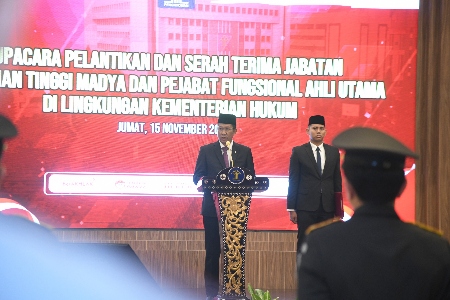 Dukung Penuh Asta Cita, Menteri Hukum Supratman Andi Agtas Lantik 11 Pimpinan Baru