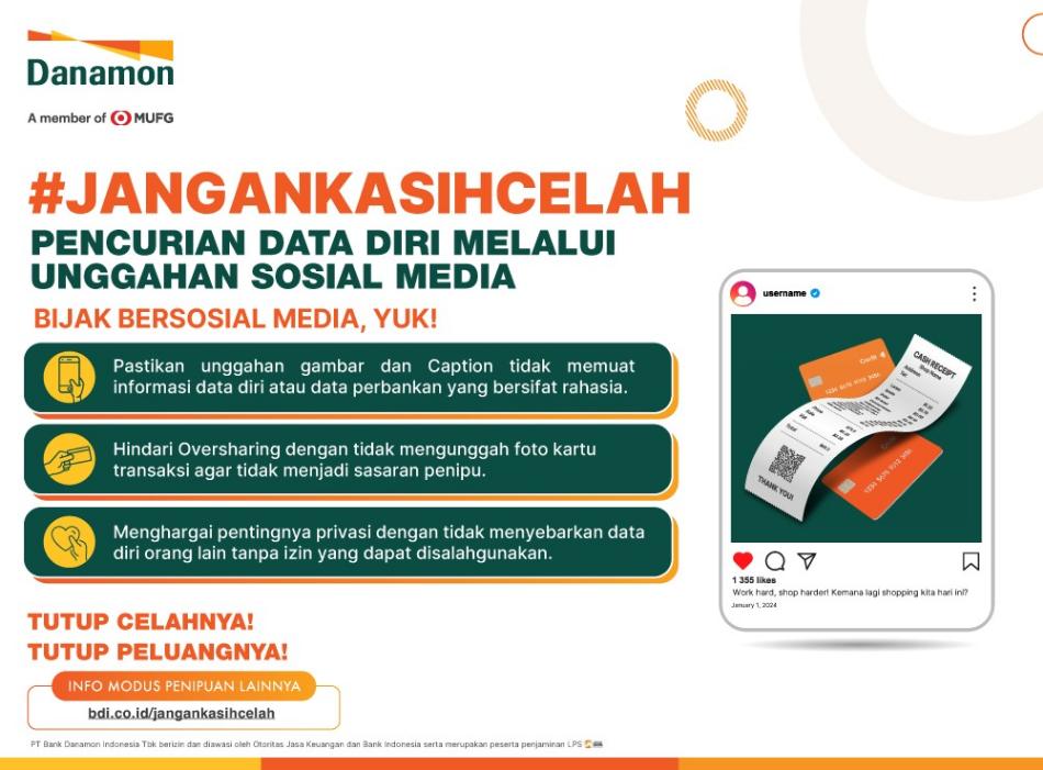 Danamon Perkuat Edukasi Nasabah Guna Hadapi Maraknya Penipuan di Media Sosial Lewat Kampanye Berkelanjutan #JanganKasihCelah