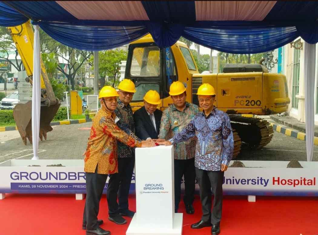 President University Perkuat Pendidikan Kesehatan dengan Lakukan Groundbreaking President University Teaching Hospital