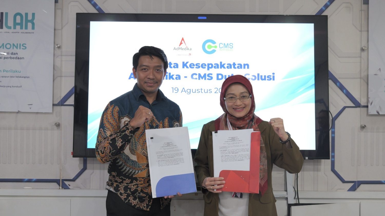 Perkuat Perlindungan Data dan Efisiensi Klaim Kesehatan, AdMedika dan PT CMS Duta Solusi Jalin Kolaborasi Strategis