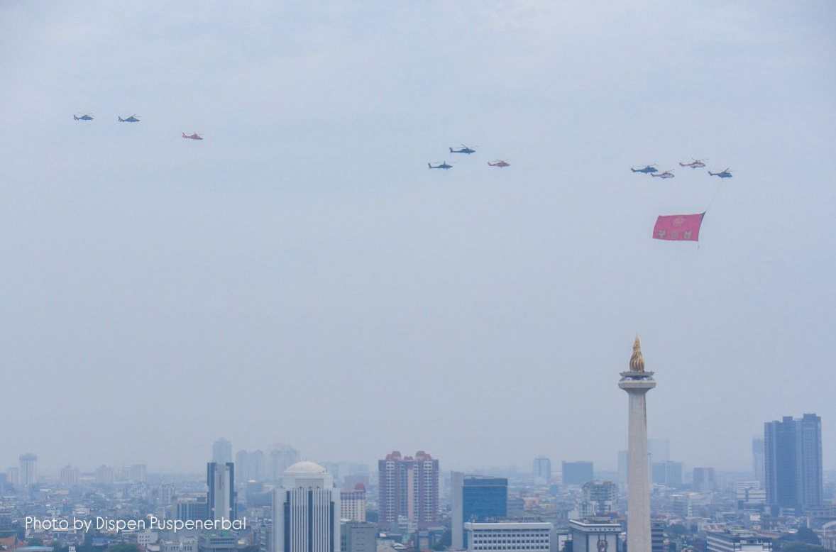 Pesawat Produksi & Kiriman PTDI Ramaikan Langit Jakarta Pada HUT ke-80 TNI