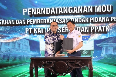 Cegah Tindak Pidana Pencucian Uang, KAI Teken MoU dengan PPATK