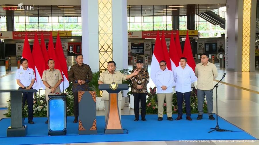 Presiden RI Prabowo Subianto Resmikan Stasiun Tanah Abang Baru