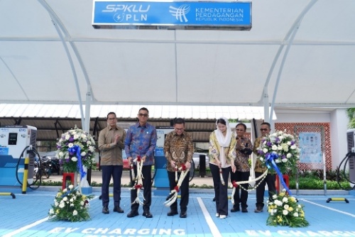 Stasiun Pengisian Kendaraan Listrik Umum (SPKLU) Resmi Beroperasi di Kemendag
