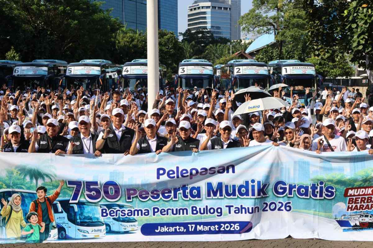 Program Mudik Gratis BUMN 2026, BULOG Berangkatkan 750 Pemudik ke berbagai Daerah