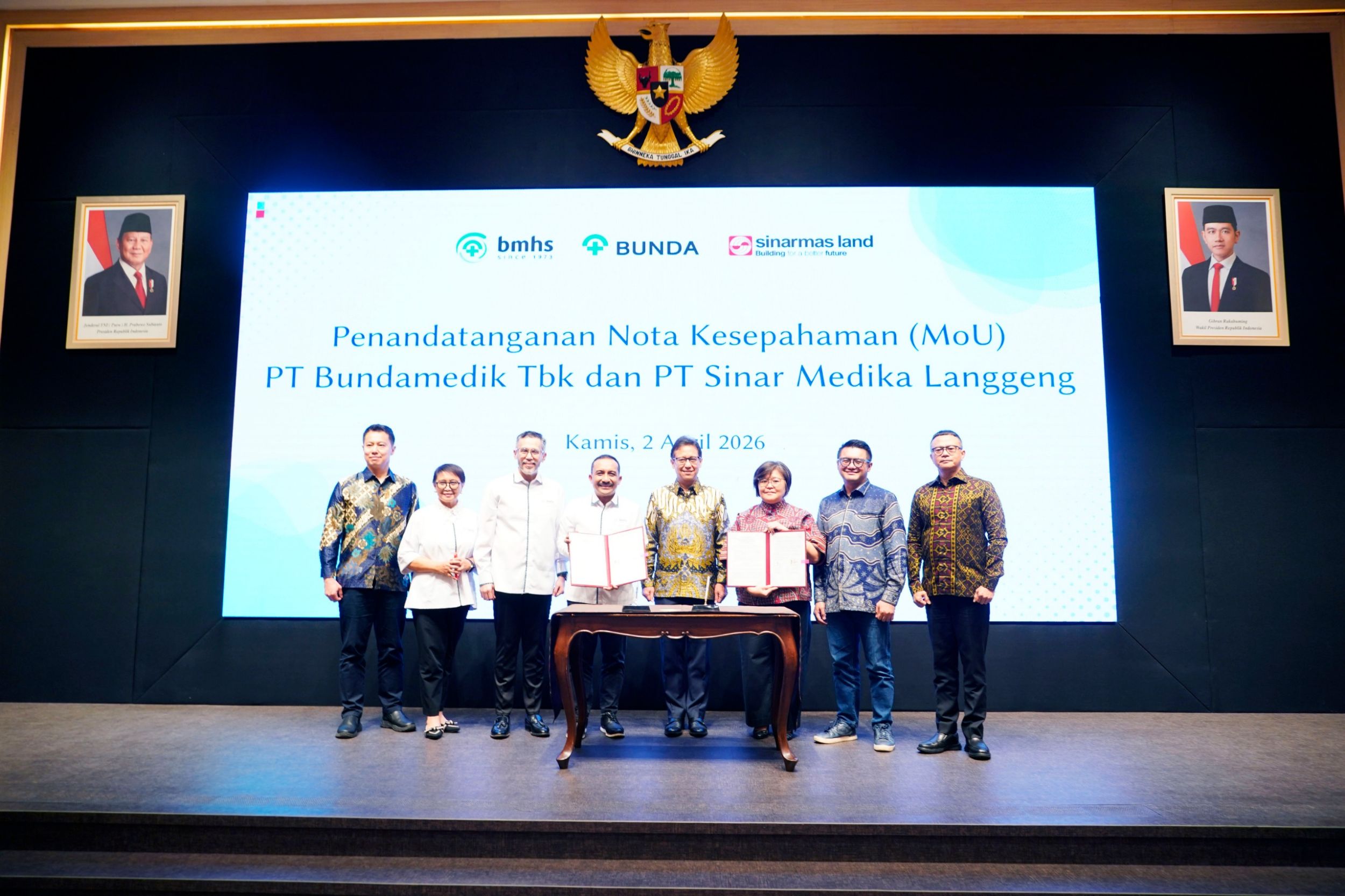 Menteri Kesehatan Sambut Positif Kerja Sama Sinar Mas Land dan Bundamedik untuk Pengembangan Rumah Sakit Berstandar Internasional di KEK ETKI Banten (D-HUB SEZ), BSD City