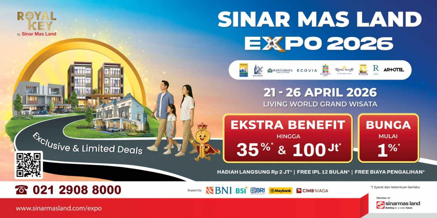 Dorong Penjualan Properti di Kuartal II, Sinar Mas Land Expo 2026 Hadir dengan Beragam Promo Menarik di Mall Living World Grand Wisata Bekasi