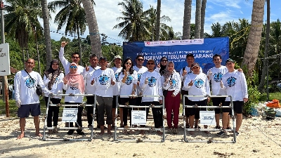 IPC TPK Bersama Mitra Pelayaran Gelar Penanaman Terumbu Karang di Perairan Pulau Pahawang, Lampung