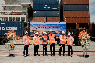 Prima Multi Terminal Layani Pelayaran Langsung Perdana CMA CGM dari Kuala Tanjung ke China Selatan