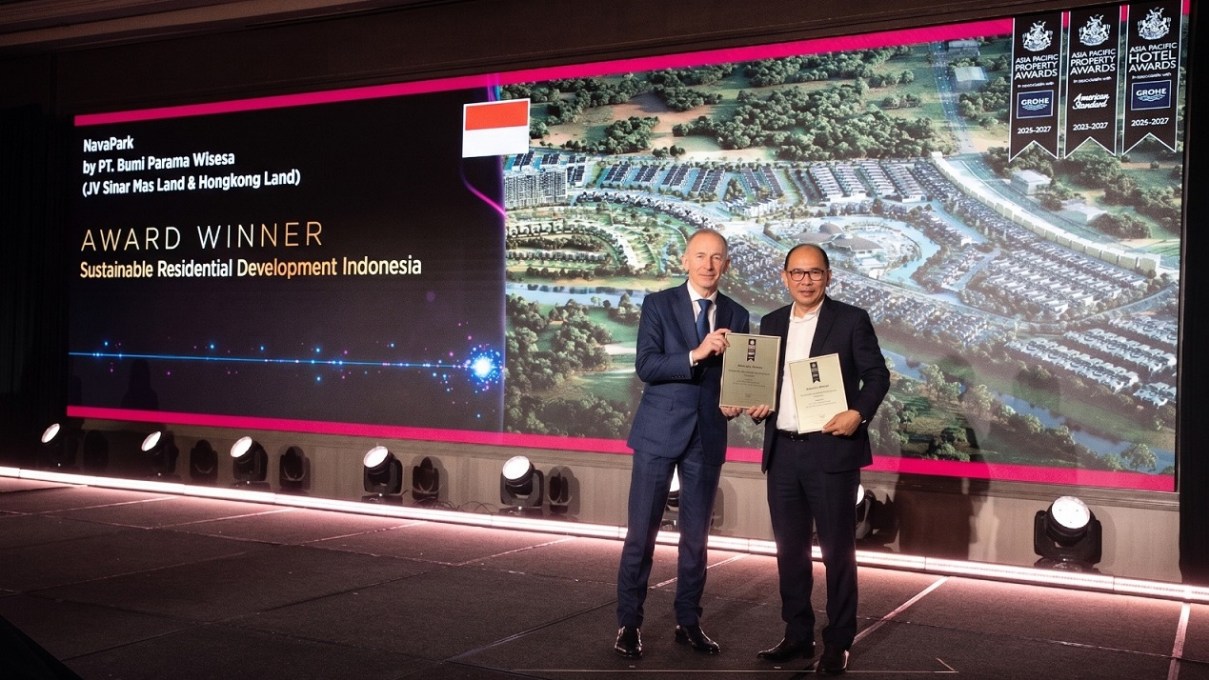 Hadirkan Properti Berkualitas dan Berkelanjutan, Sinar Mas Land Melalui NavaPark Raih Dua Penghargaan Bergengsi di Asia Pacific Property Awards 2026–2027