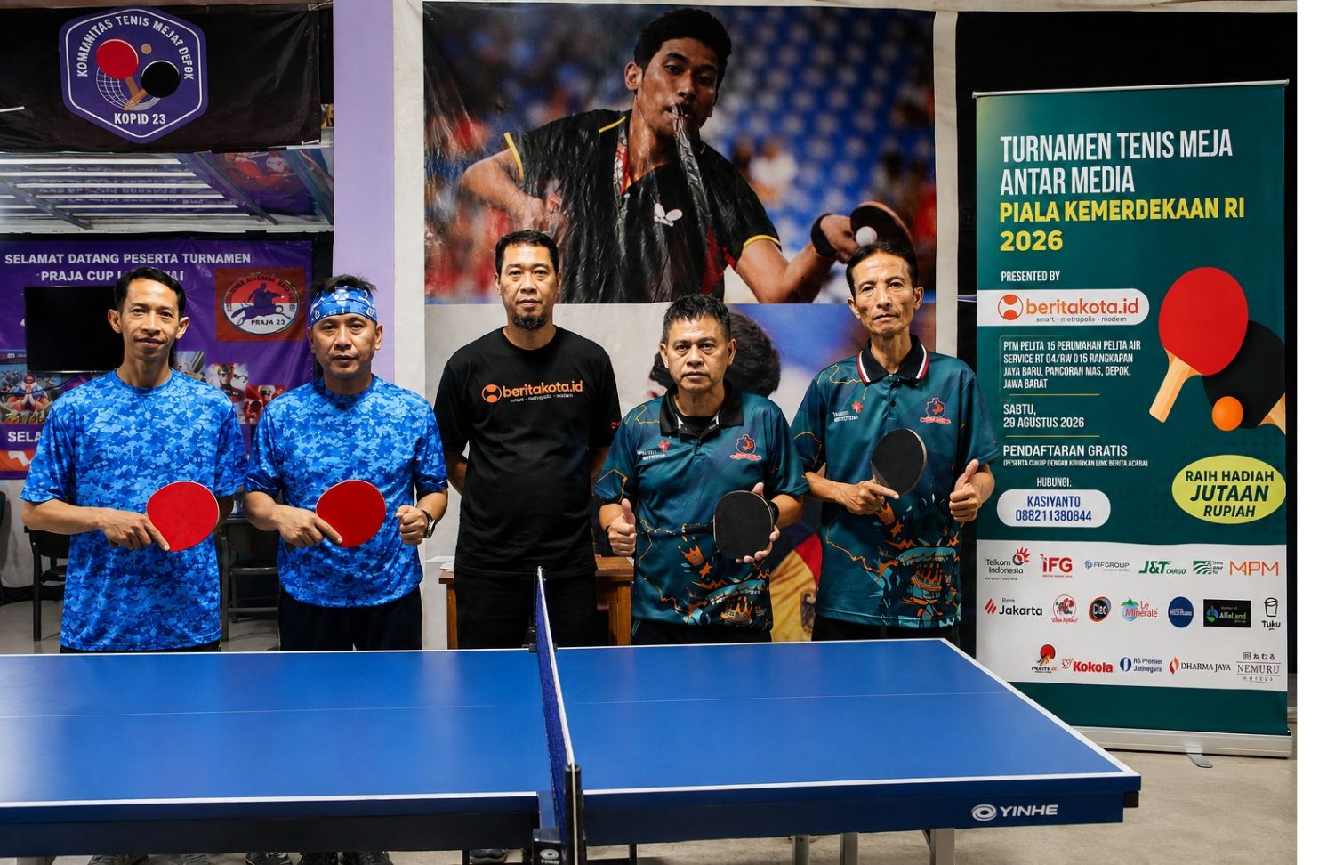 Beritakota Kembali Gelar Turnamen Tenis Meja Antar Media pada 29 Agustus 2026