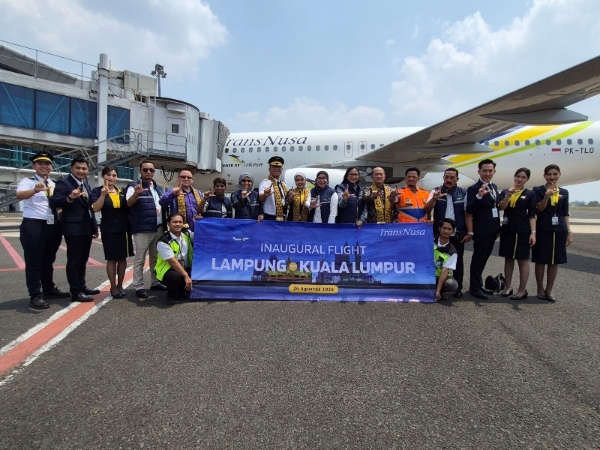 Transnusa Resmikan Penerbangan Perdana Jakarta-Lampung dan Lampung-Kuala Lumpur