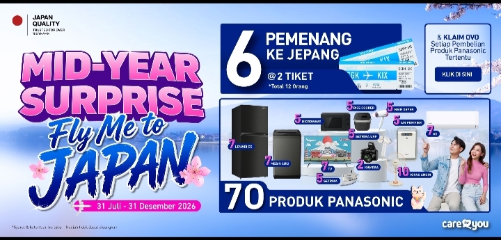 Panasonic Ajak Konsumen Terbang Gratis ke Jepang melalui Program “Mid-Year Surprise: Fly Me to Japan”